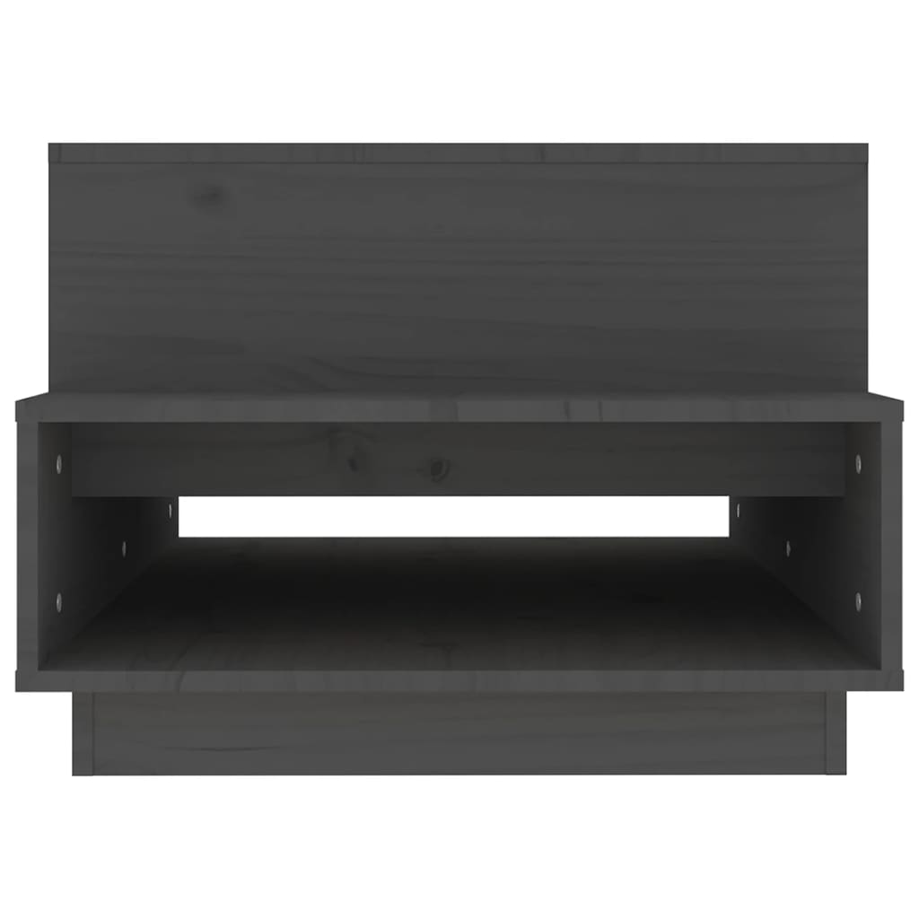 Table basse Gris 80x55x40,5 cm Bois massif de pin - XIOS