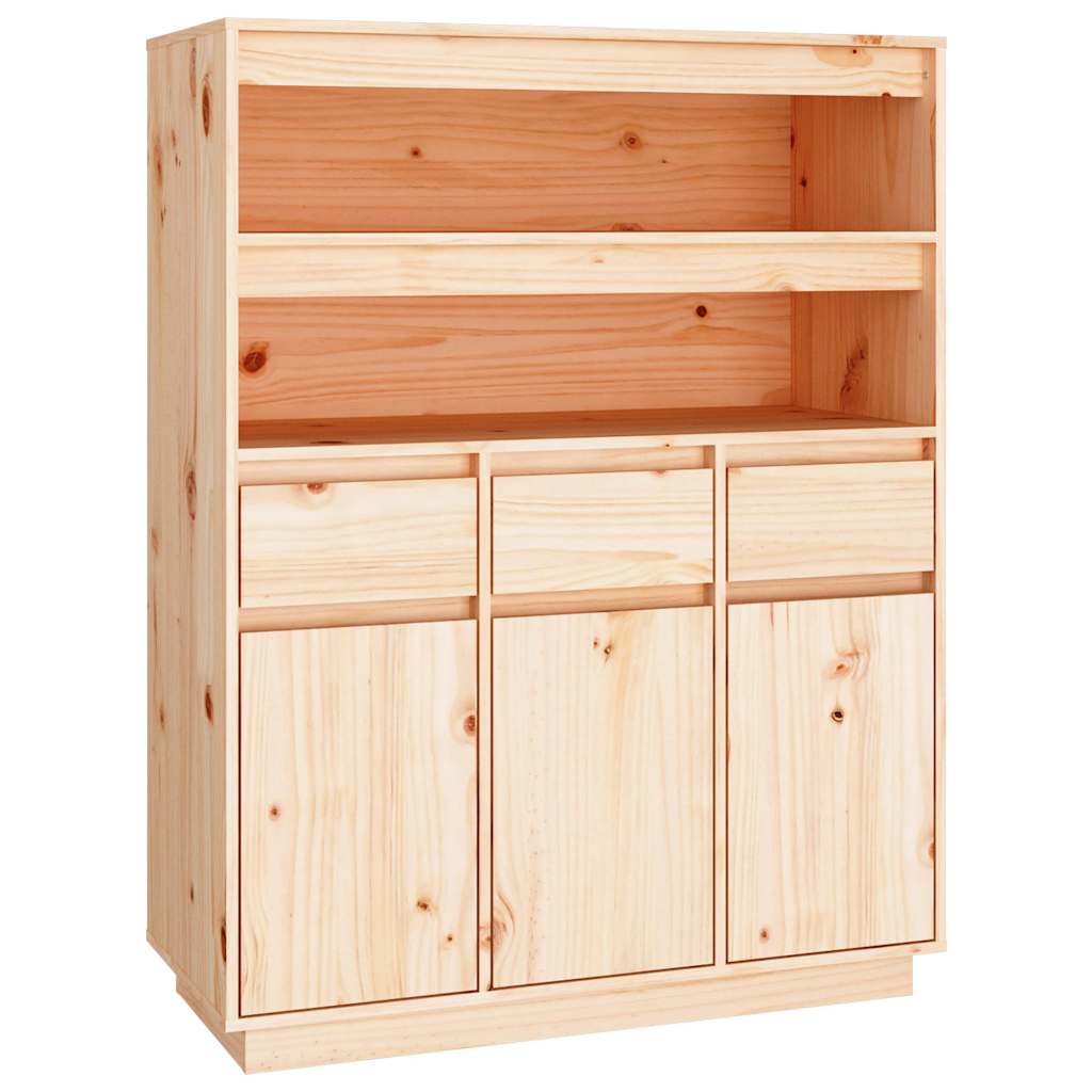 Buffet haut 89x40x116,5 cm Bois massif de pin - XIOS