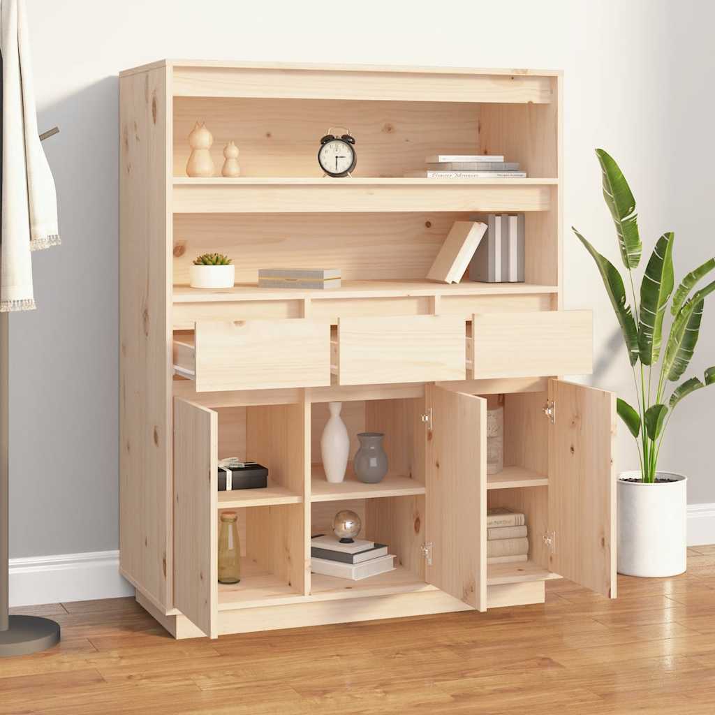 Buffet haut 89x40x116,5 cm Bois massif de pin - XIOS