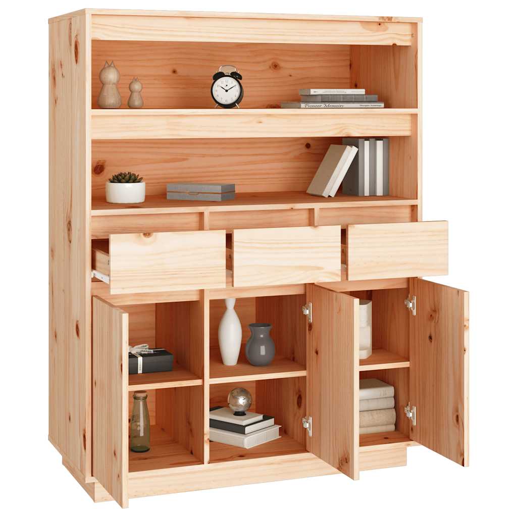 Buffet haut 89x40x116,5 cm Bois massif de pin - XIOS