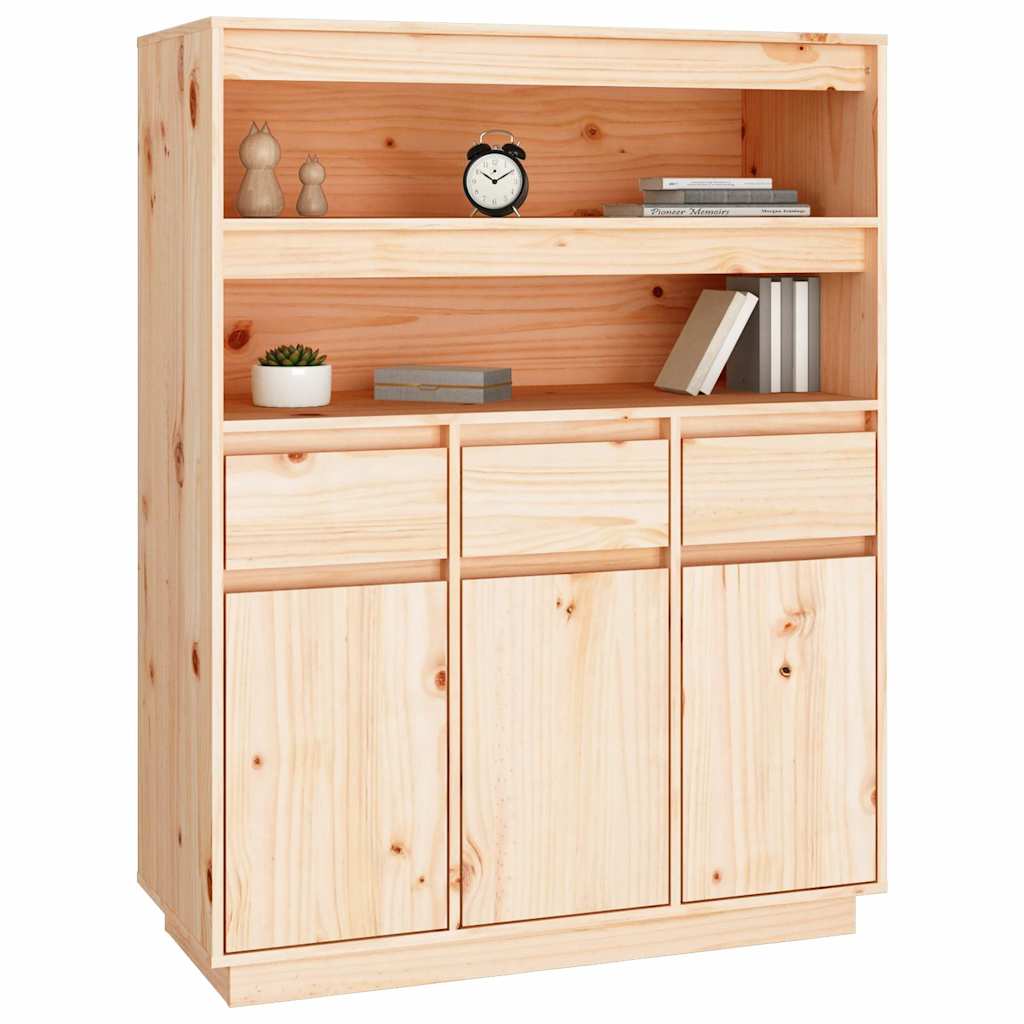 Buffet haut 89x40x116,5 cm Bois massif de pin - XIOS