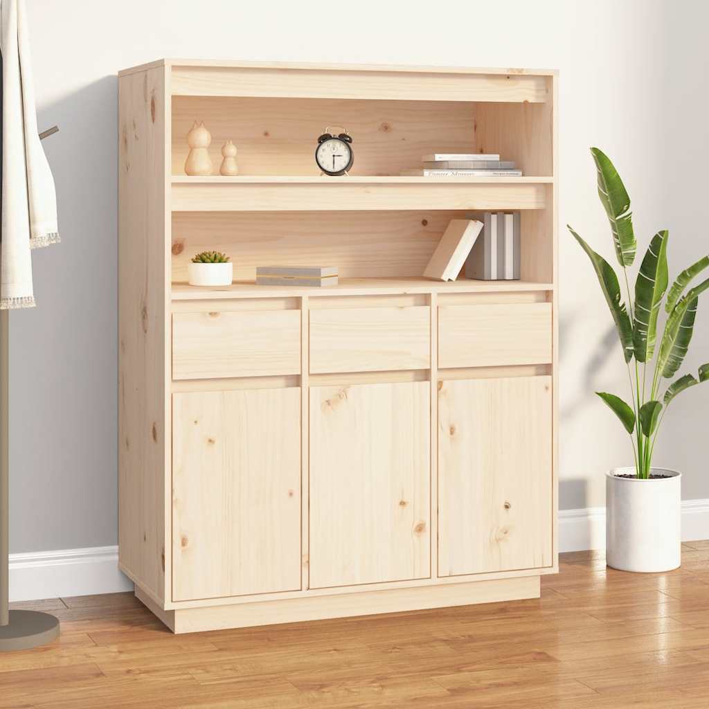 Buffet haut 89x40x116,5 cm Bois massif de pin - XIOS