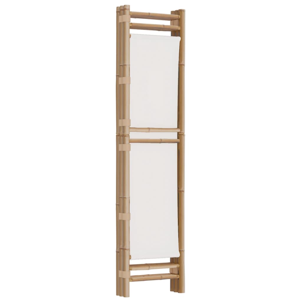 Cloison de séparation pliante 3 panneaux 120 cm Bambou et toile - XIOS