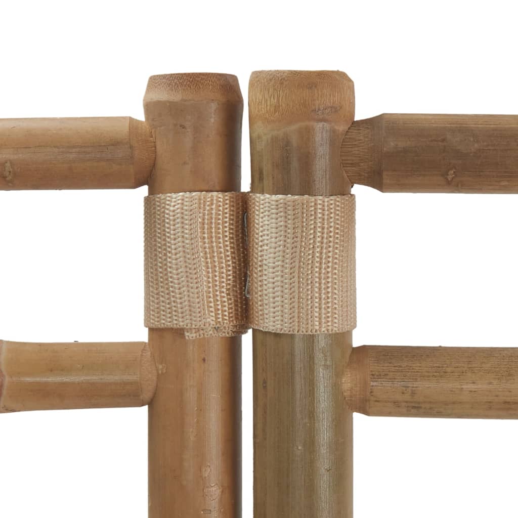Cloison de séparation pliante 6 panneaux 240 cm Bambou et toile - XIOS