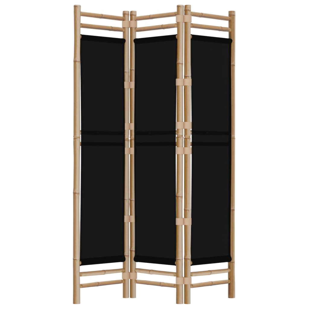 Cloison de séparation pliante 3 panneaux 120 cm Bambou et Toile - XIOS