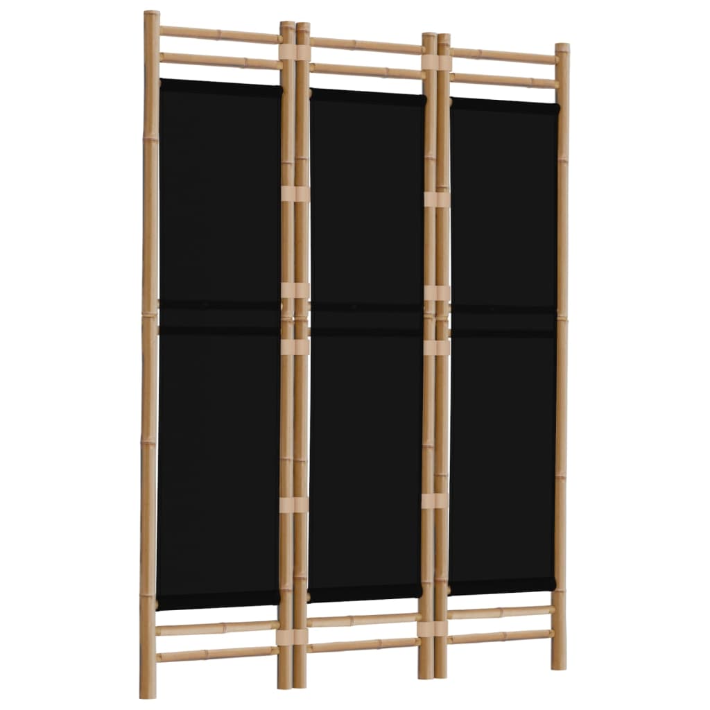 Cloison de séparation pliante 3 panneaux 120 cm Bambou et Toile - XIOS