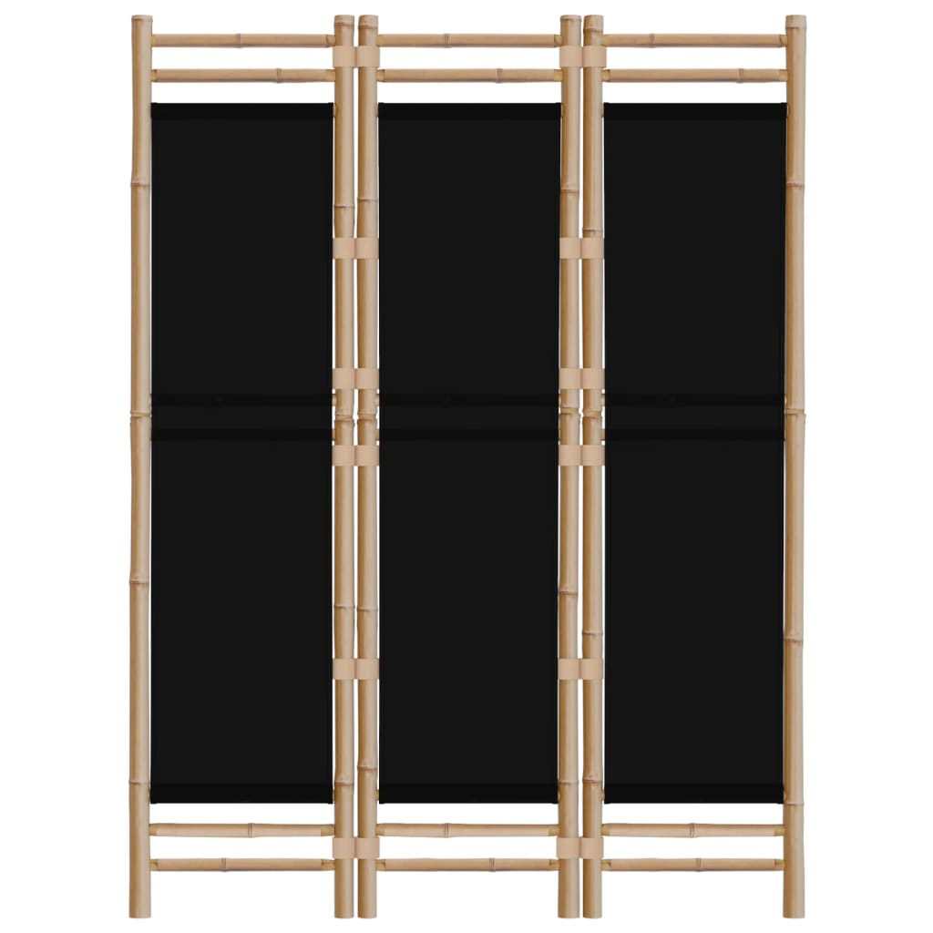 Cloison de séparation pliante 3 panneaux 120 cm Bambou et Toile - XIOS