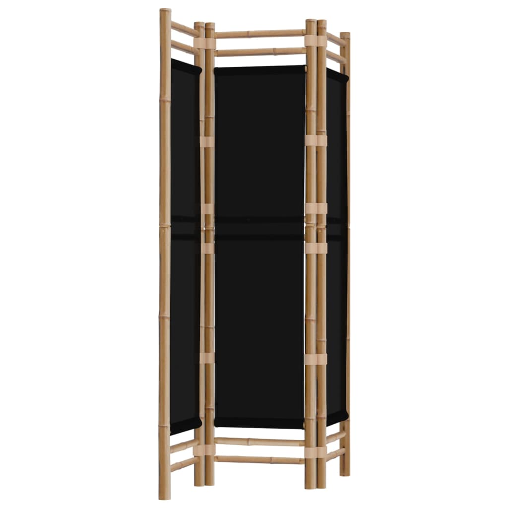 Cloison de séparation pliante 3 panneaux 120 cm Bambou et Toile - XIOS