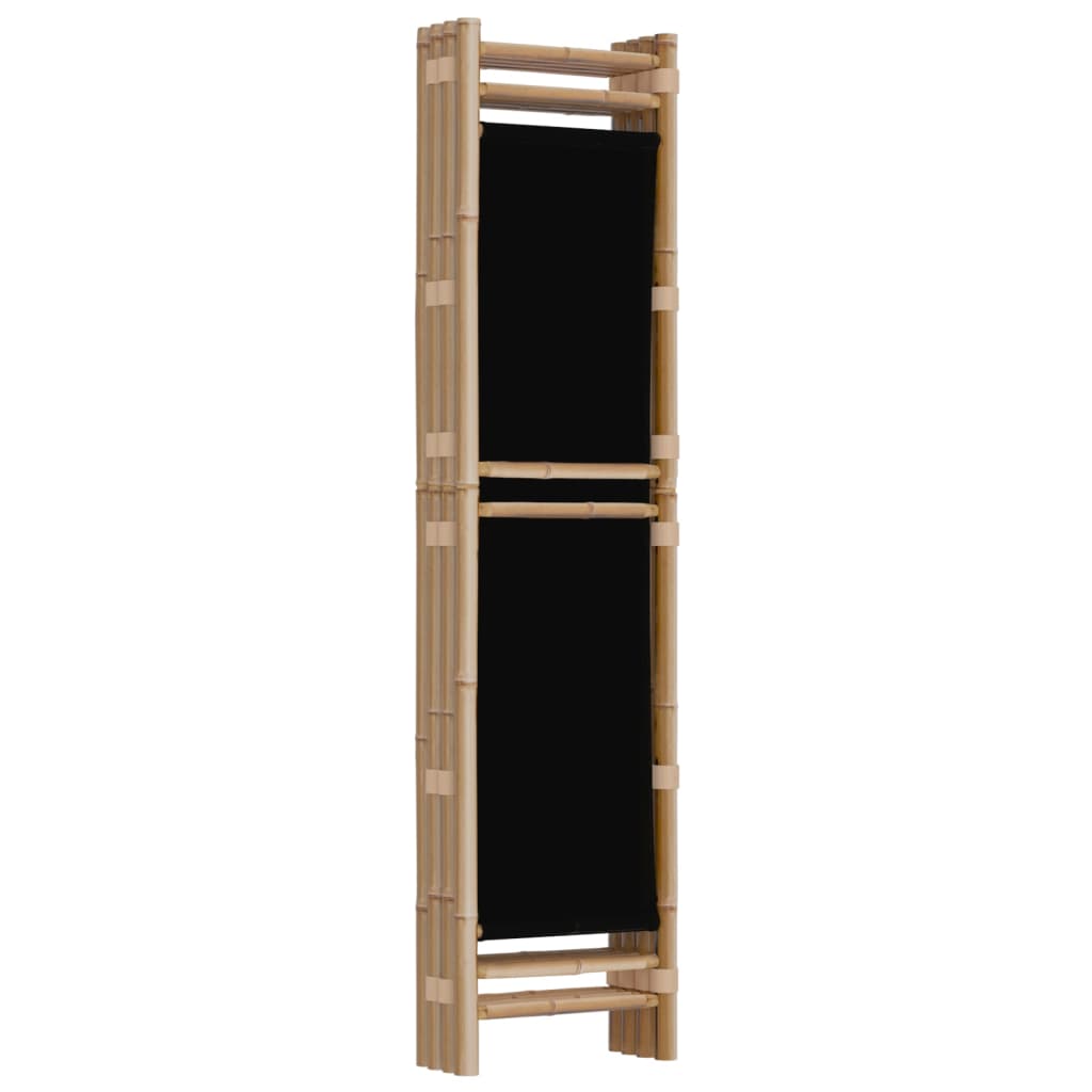 Cloison de séparation pliante 4 panneaux 160 cm Bambou et toile - XIOS