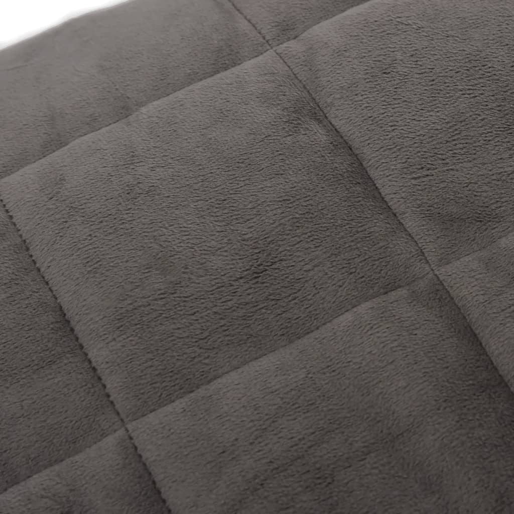 Couverture lestée Gris 220x235 cm 15 kg Tissu Couvertures vidaXL