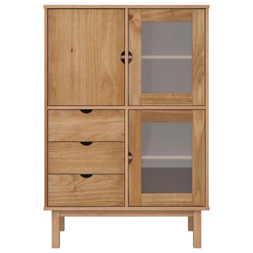 Buffet haut OTTA 85x43x125 cm bois massif de pin - XIOS