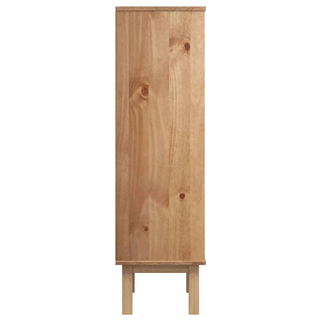 Armoire à chaussures OTTA avec 3 tiroirs Marron Bois massif pin - XIOS