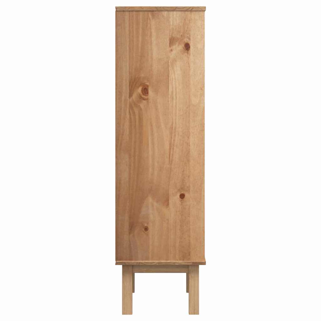 Armoire à chaussures OTTA et 3 tiroirs Marron et gris Bois pin - XIOS