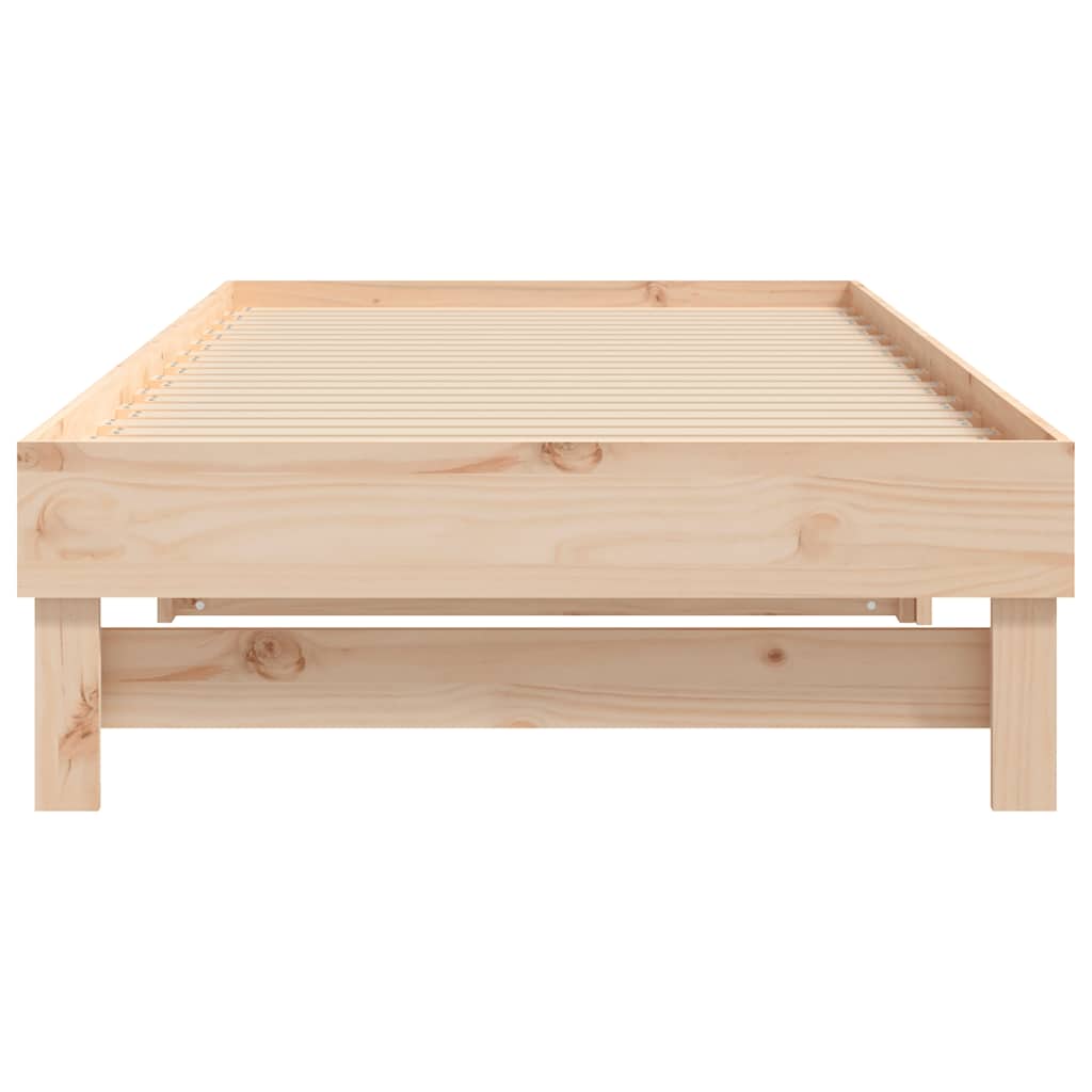 Lit coulissant sans matelas 2x(80x200) cm Bois de pin massif