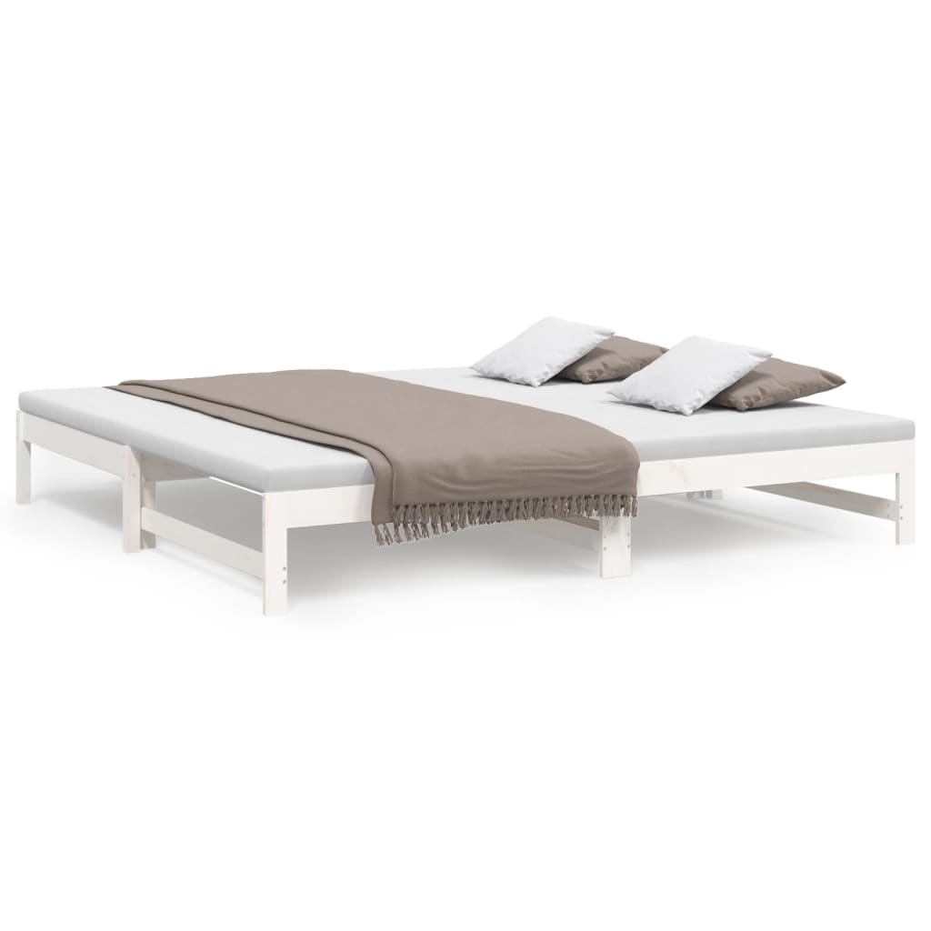 Lit coulissant sans matelas blanc 2x(100x200) cm - XIOS