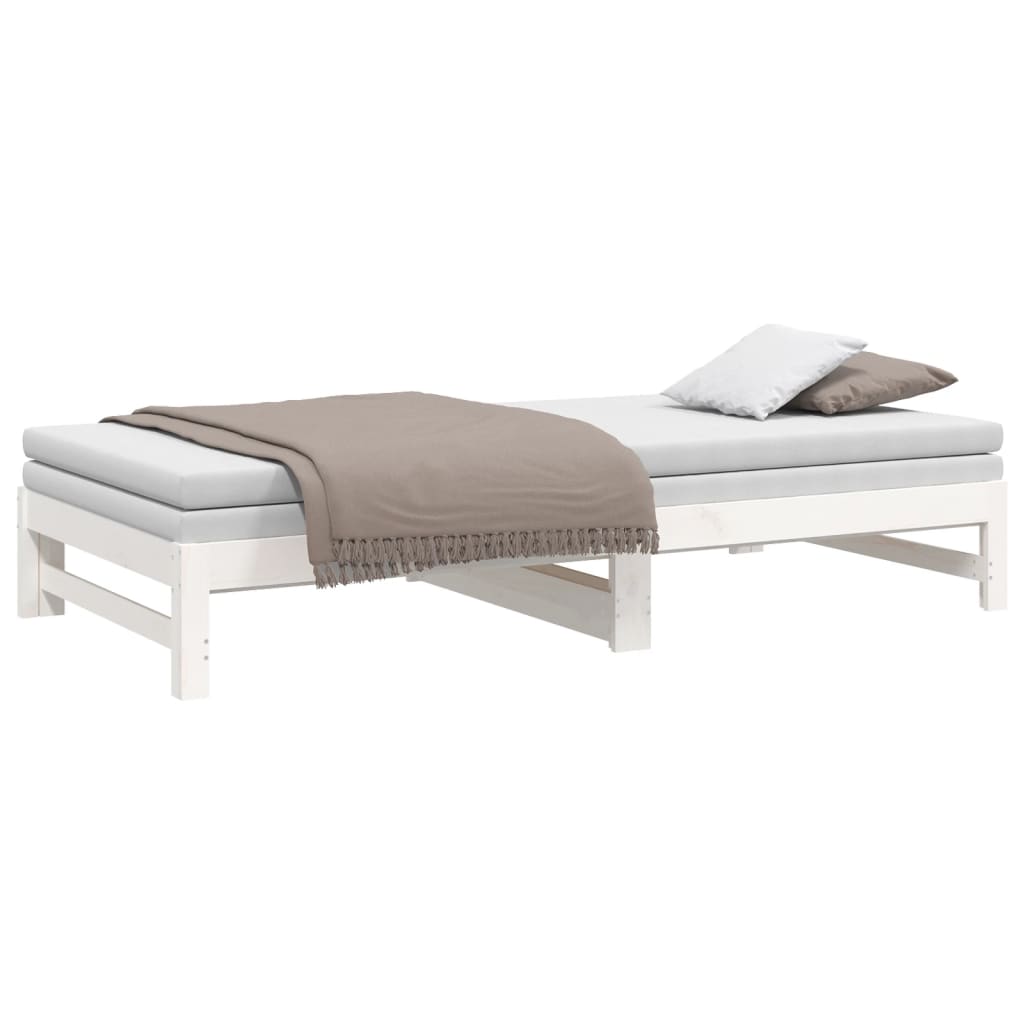 Lit coulissant sans matelas blanc 2x(100x200) cm - XIOS