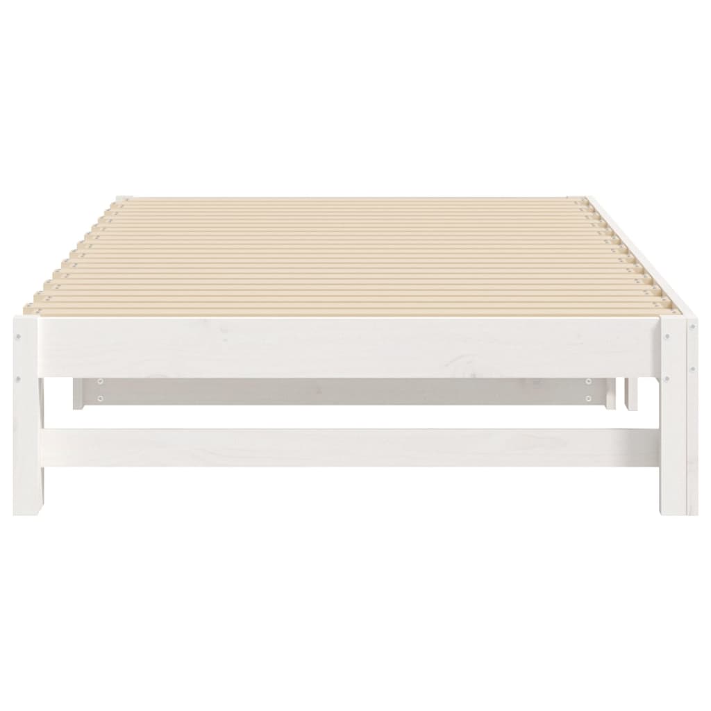 Lit coulissant sans matelas blanc 2x(100x200) cm - XIOS