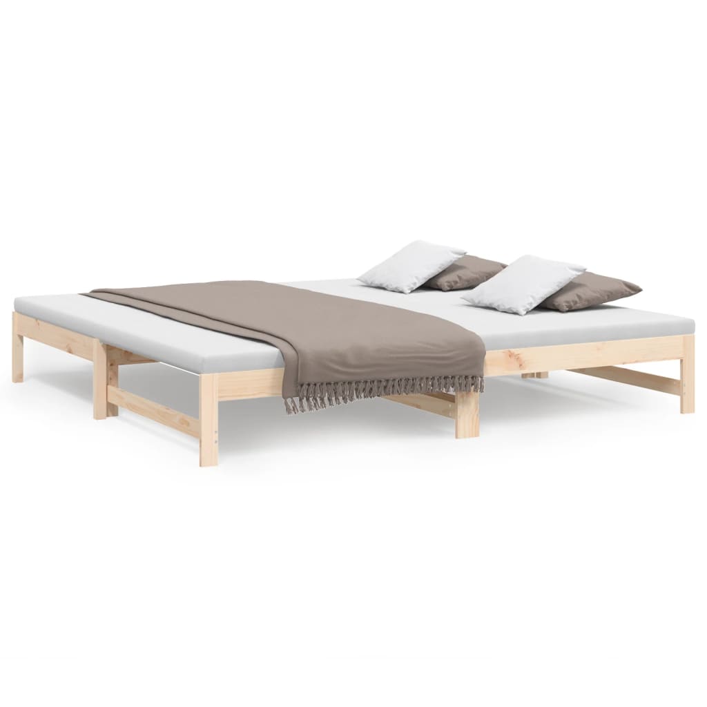 Lit coulissant sans matelas 2x(80x200) cm Bois de pin massif - XIOS