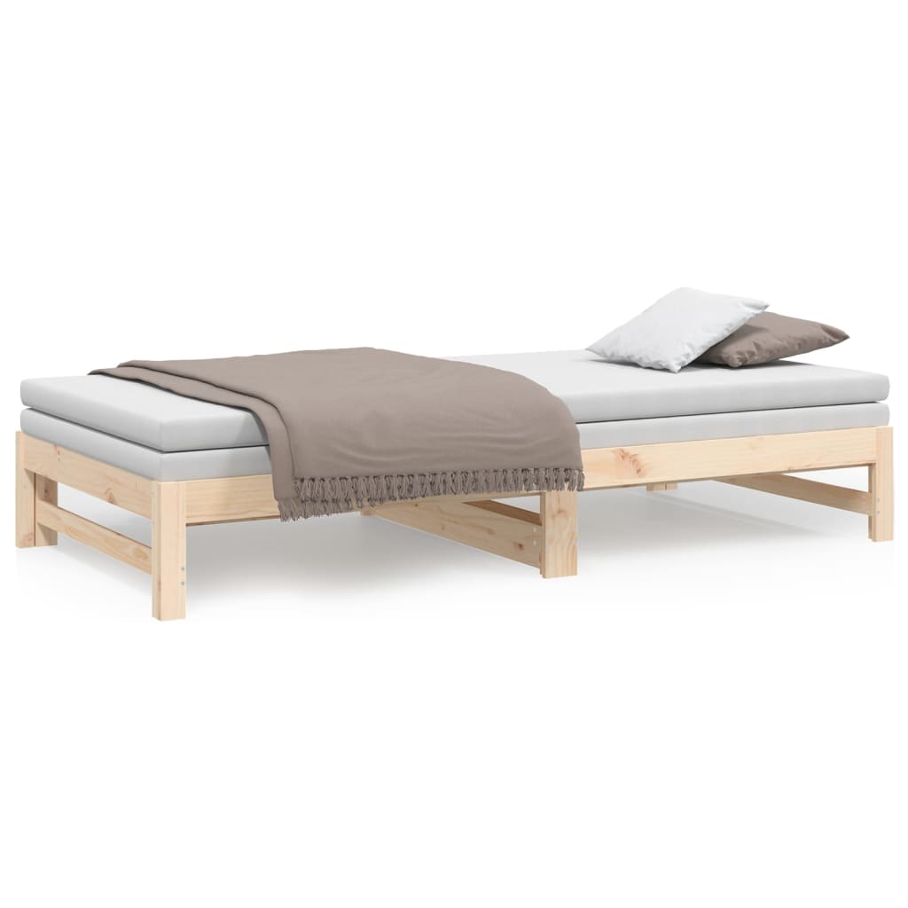 Lit coulissant sans matelas 2x(80x200) cm Bois de pin massif - XIOS