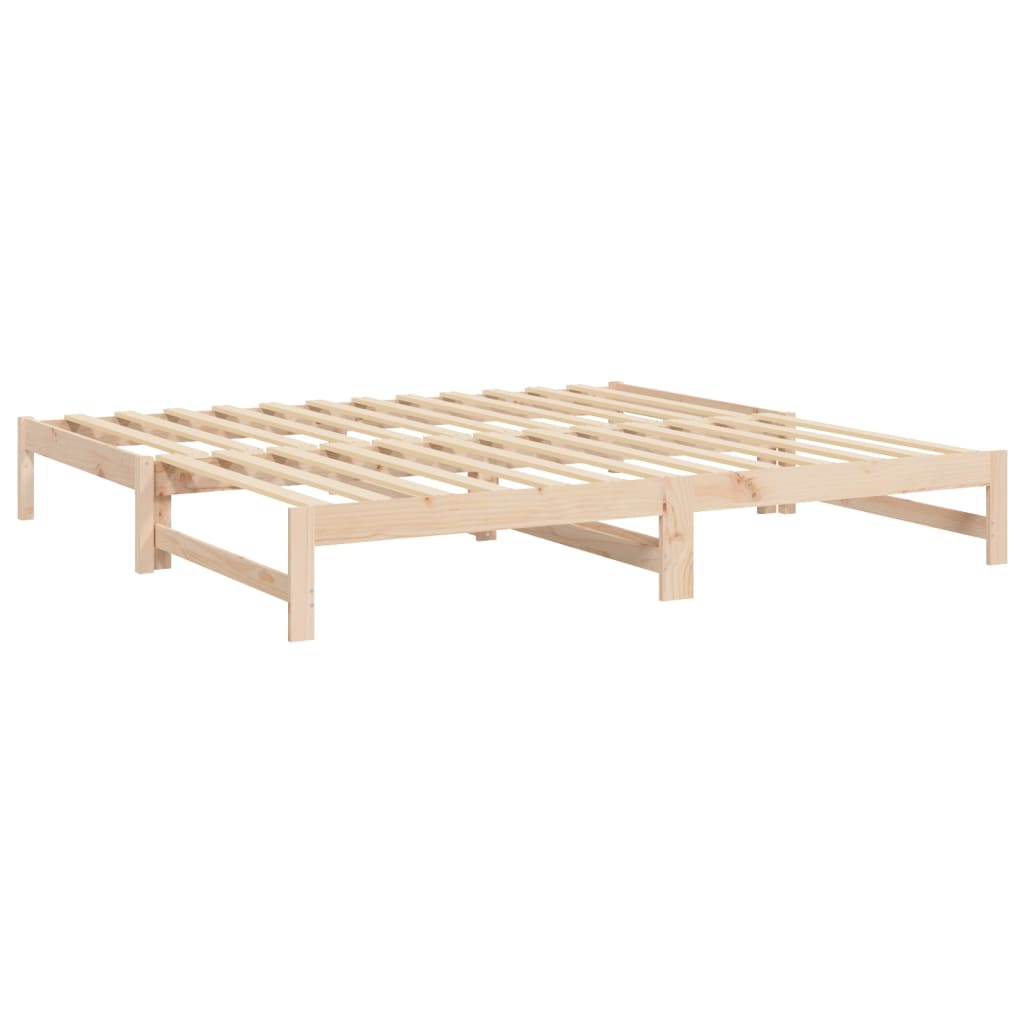 Lit coulissant sans matelas 2x(80x200) cm Bois de pin massif - XIOS