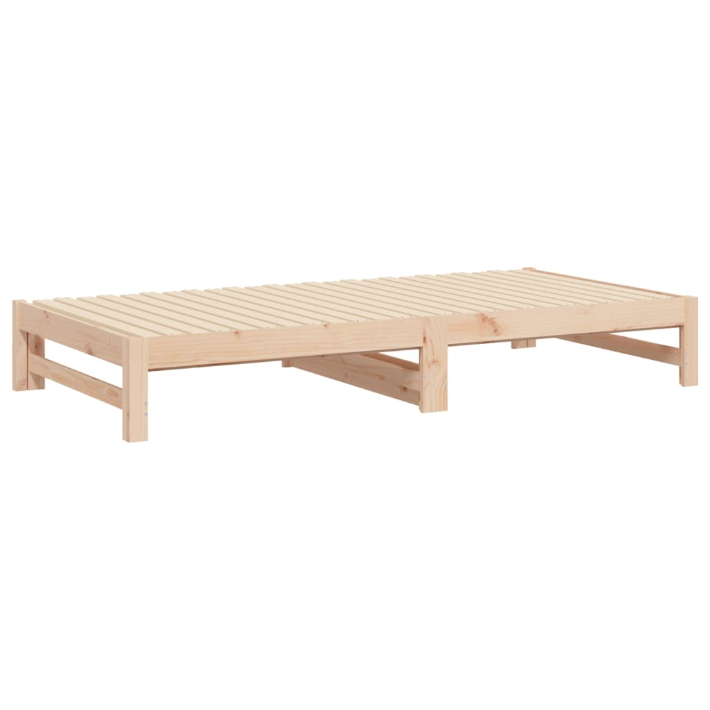 Lit coulissant sans matelas 2x(80x200) cm Bois de pin massif - XIOS