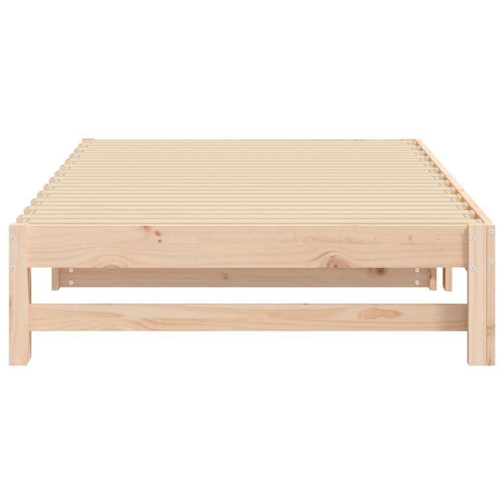 Lit coulissant sans matelas 2x(80x200) cm Bois de pin massif - XIOS