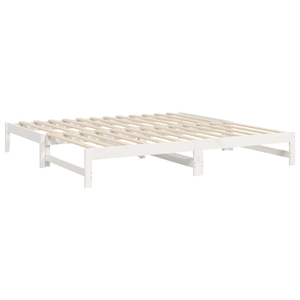 Lit coulissant sans matelas blanc 2x(80x200)cm - XIOS