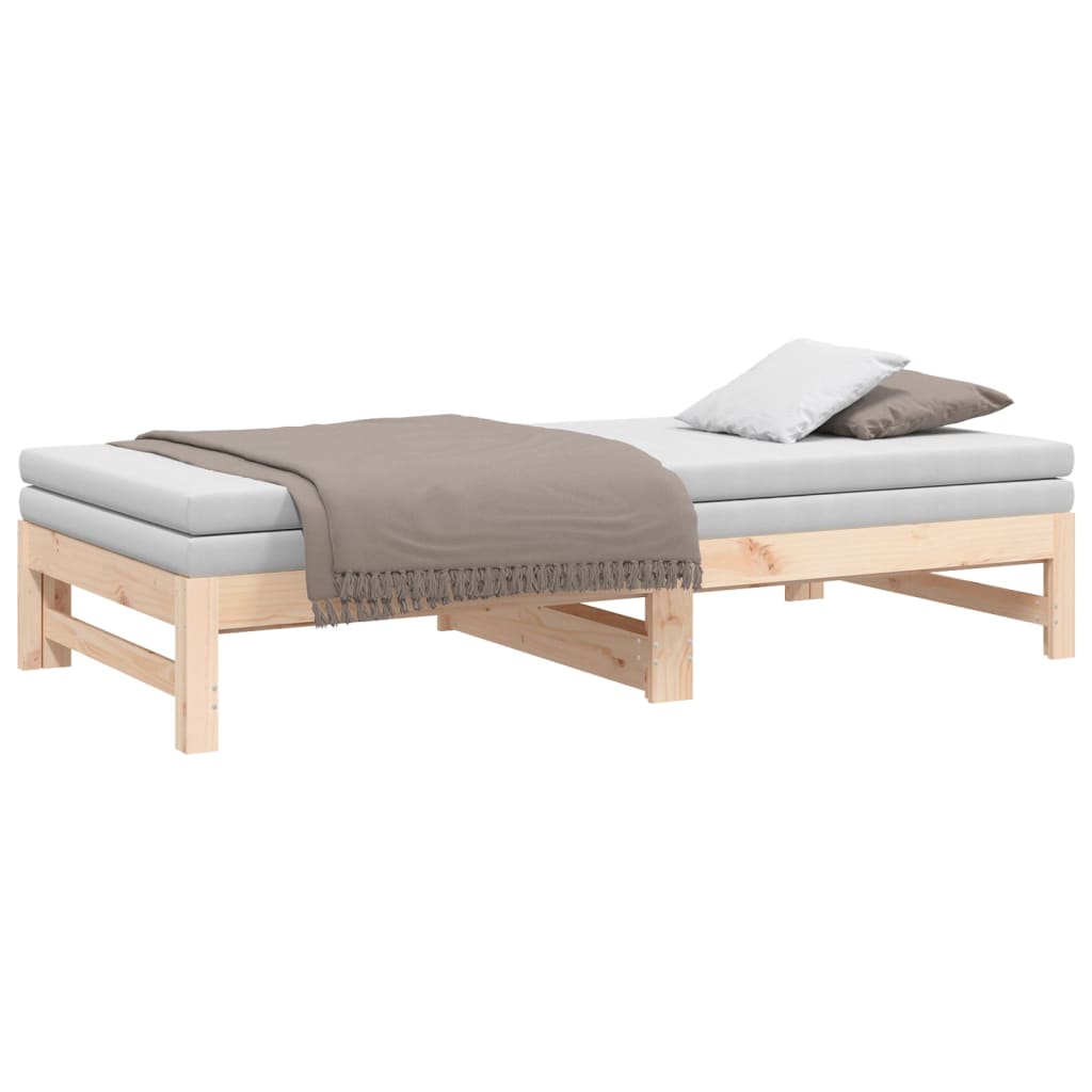 Lit coulissant sans matelas 2x(90x190) cm Bois de pin massif - XIOS