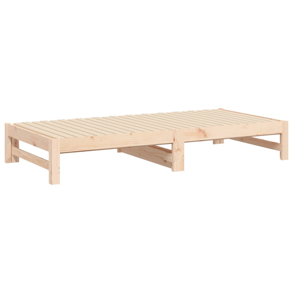 Lit coulissant sans matelas 2x(90x190) cm Bois de pin massif - XIOS