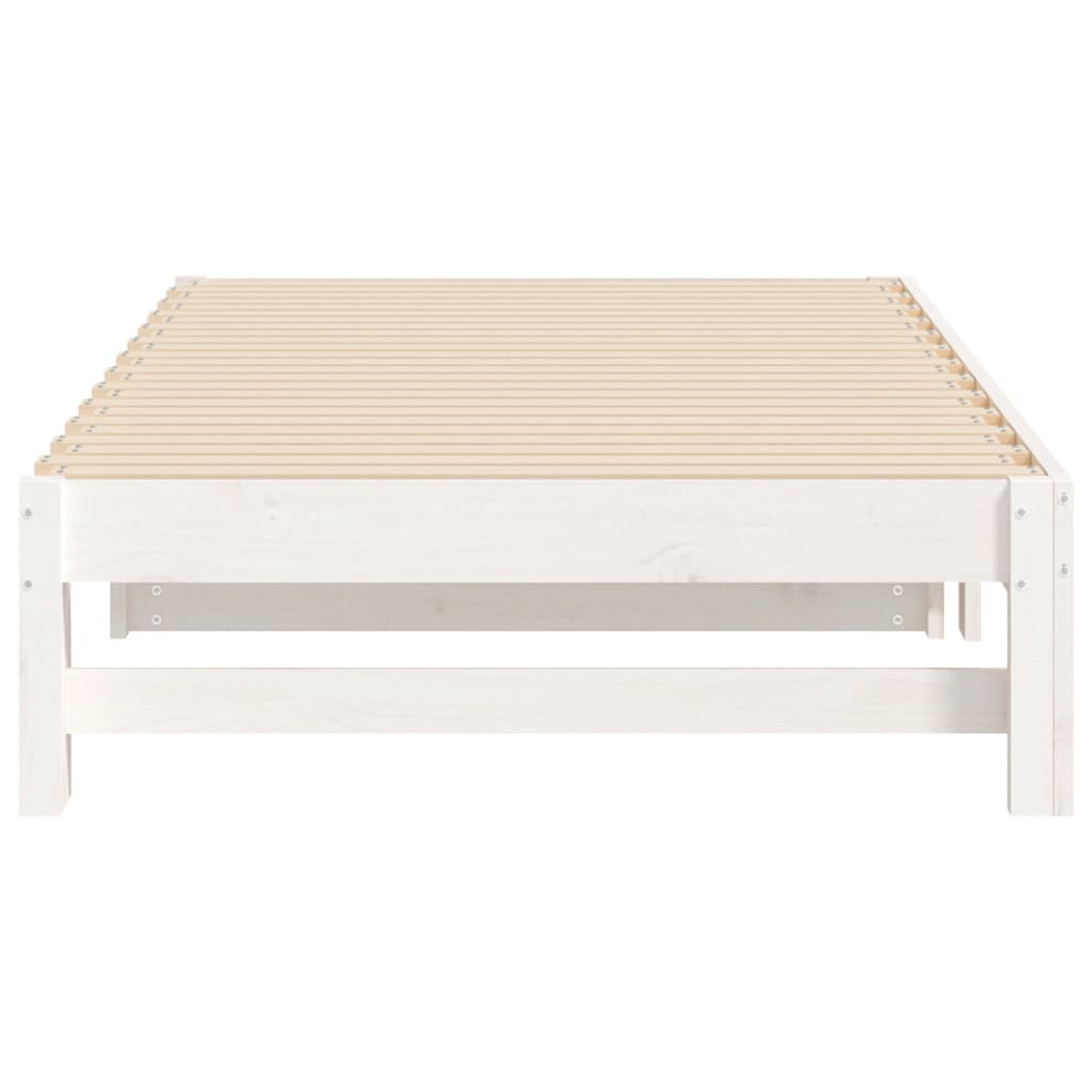 Lit coulissant sans matelas blanc 2x(90x190) cm - XIOS
