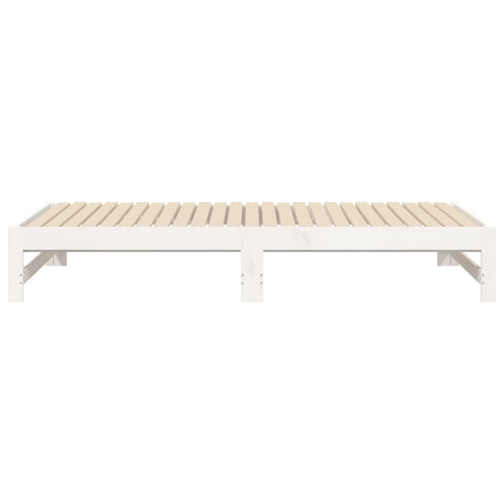 Lit coulissant sans matelas blanc 2x(90x190) cm - XIOS