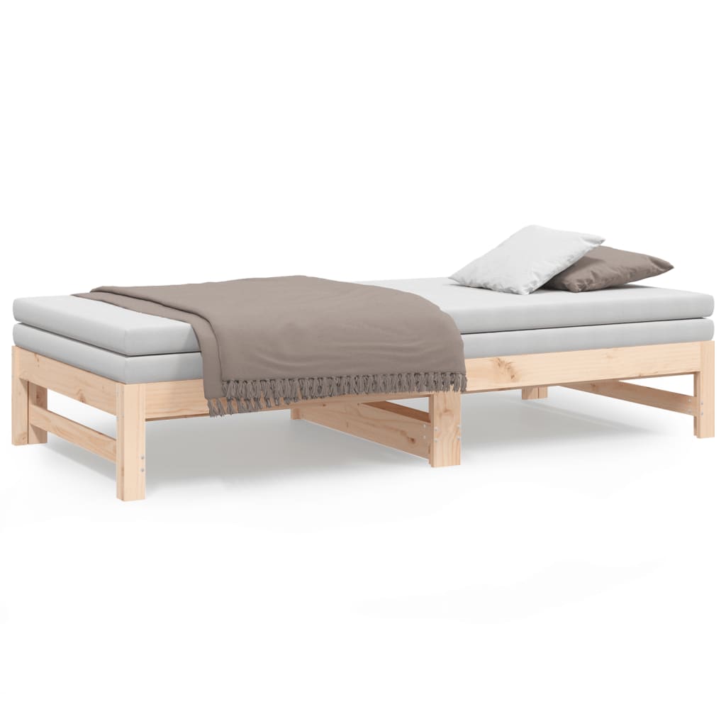 Lit coulissant 2x(75x190) cm Bois de pin massif - XIOS