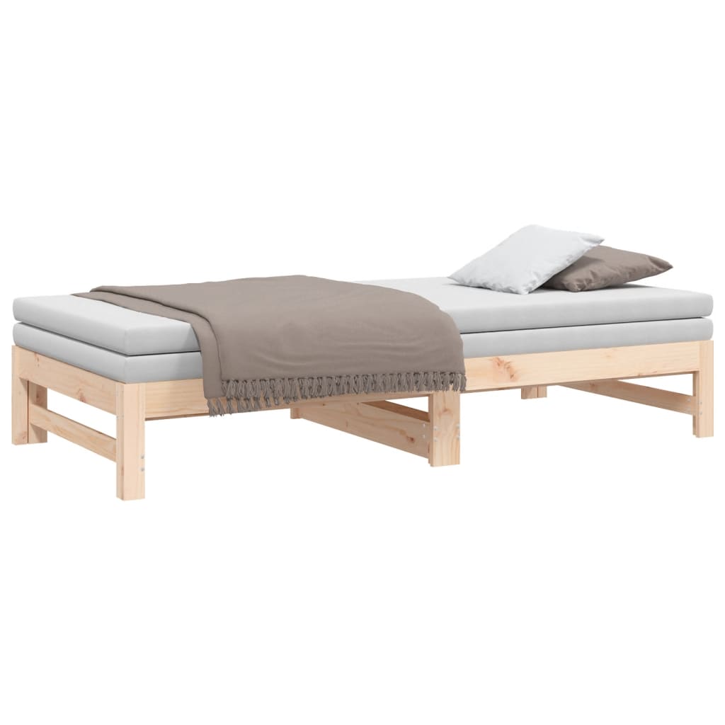 Lit coulissant 2x(75x190) cm Bois de pin massif - XIOS