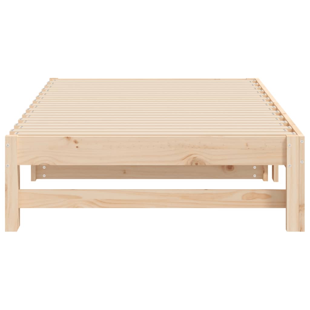 Lit coulissant 2x(75x190) cm Bois de pin massif - XIOS