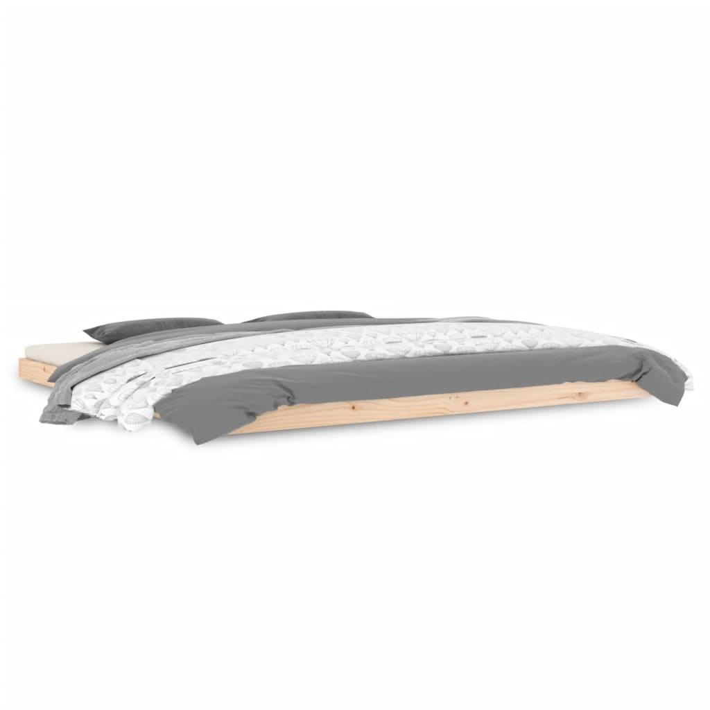 Cadre de lit sans matelas 200x200 cm bois massif de pin - XIOS