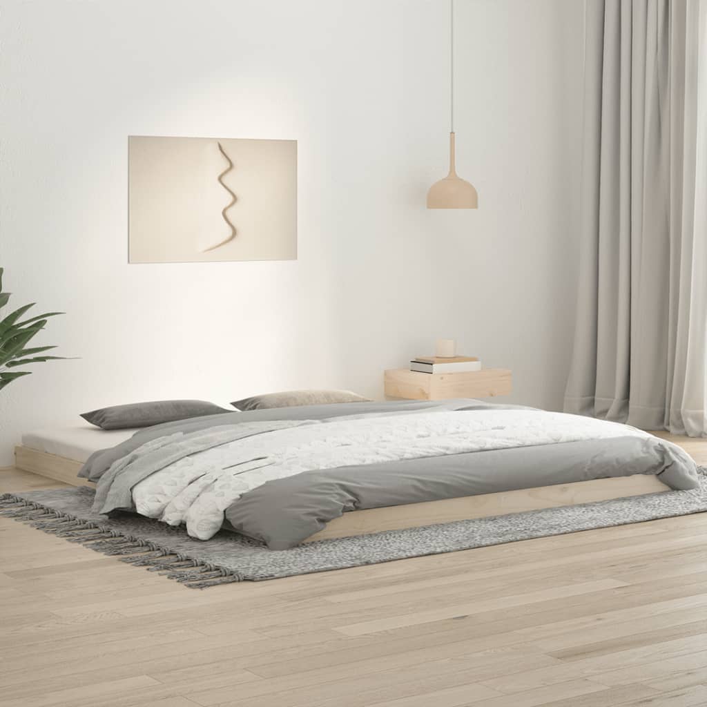 Cadre de lit sans matelas 180x200 cm bois massif de pin - XIOS