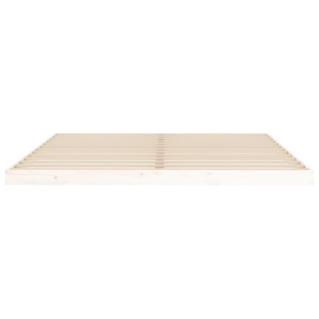 Cadre de lit sans matelas blanc 180x200 cm bois massif de pin - XIOS