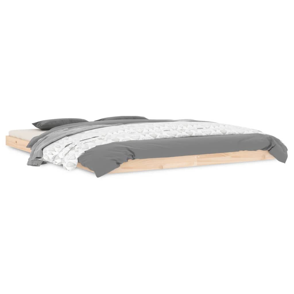 Cadre de lit sans matelas 160x200 cm bois massif de pin - XIOS
