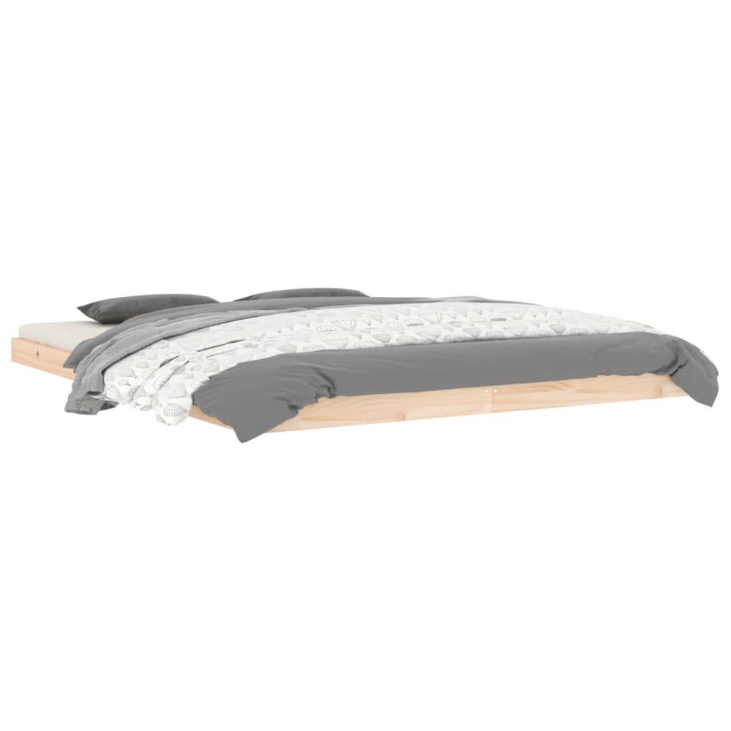 Cadre de lit sans matelas 160x200 cm bois massif de pin - XIOS