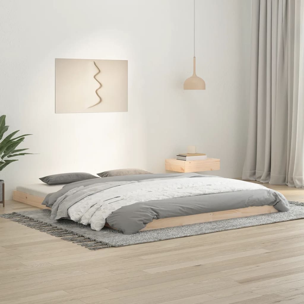 Cadre de lit sans matelas 160x200 cm bois massif de pin - XIOS