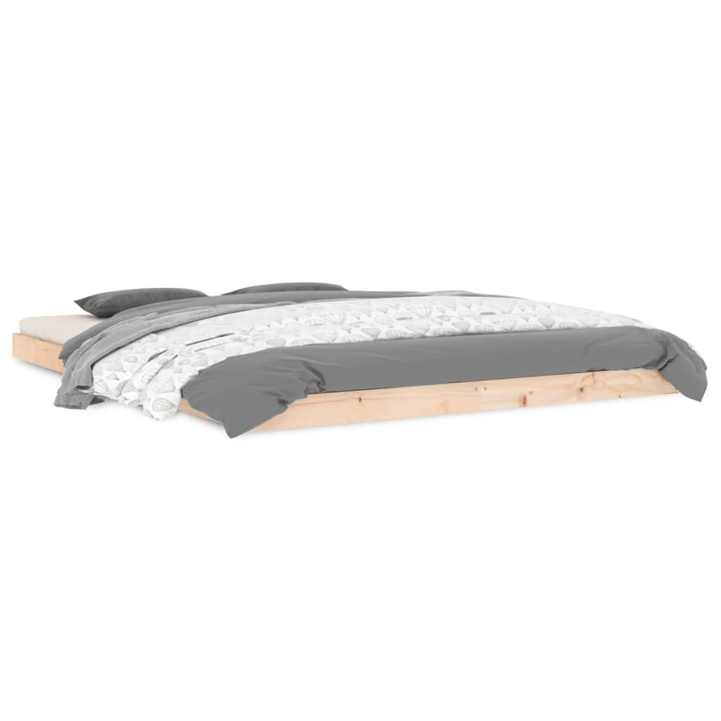 Cadre de lit sans matelas 150x200 cm bois massif de pin - XIOS