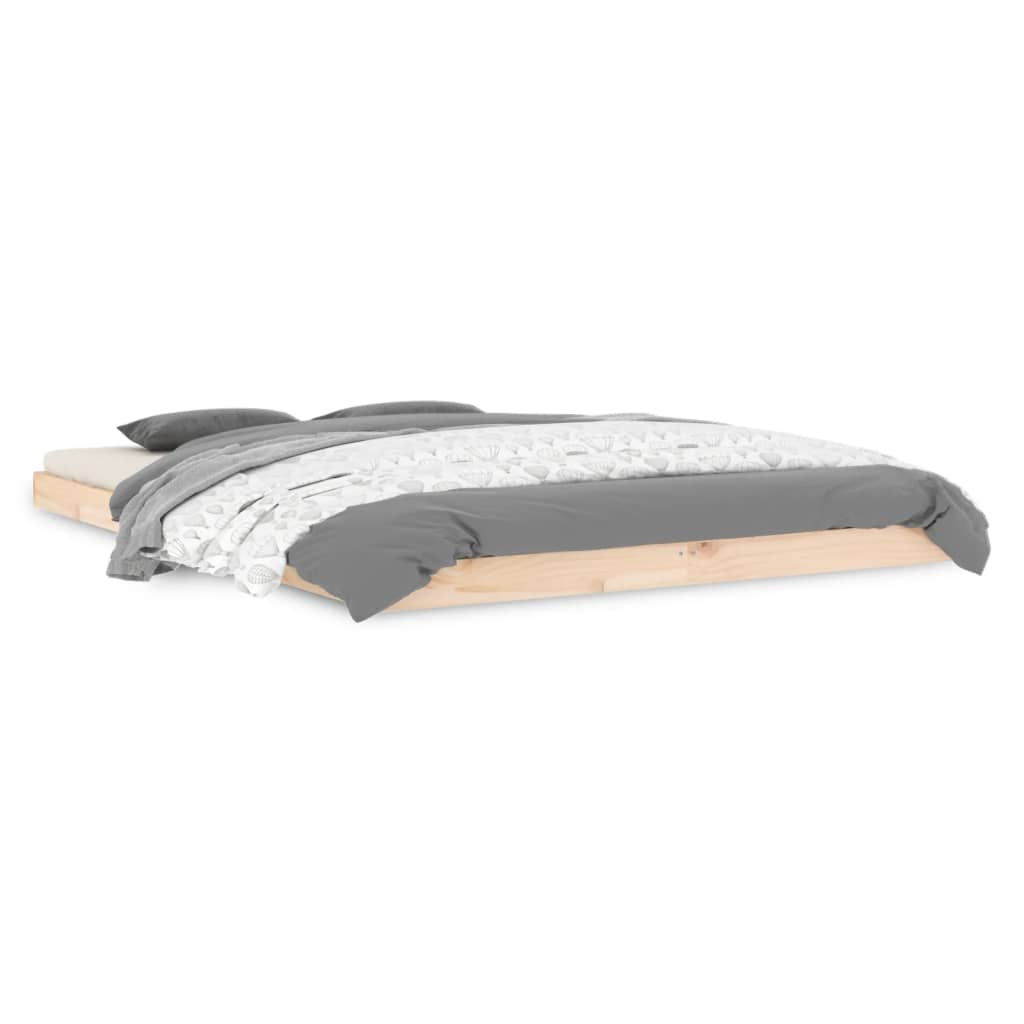 Cadre de lit sans matelas 140x200 cm bois massif de pin - XIOS