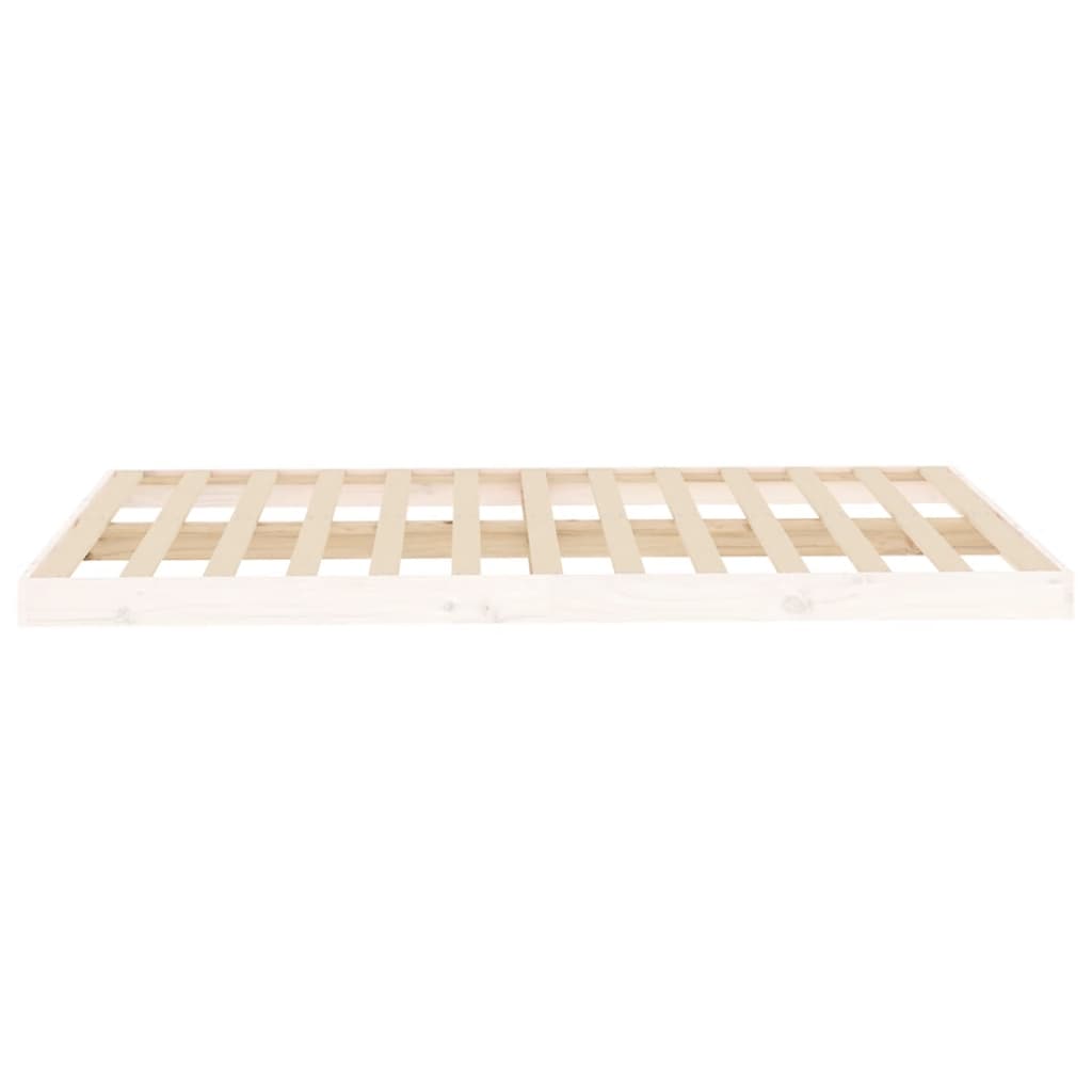 Cadre de lit sans matelas blanc 120x200 cm bois de pin massif - XIOS