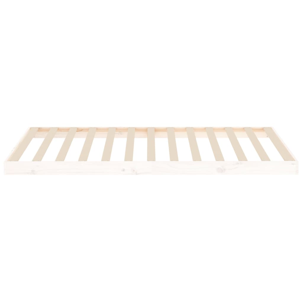 Cadre de lit sans matelas blanc 100x200 cm bois de pin massif - XIOS