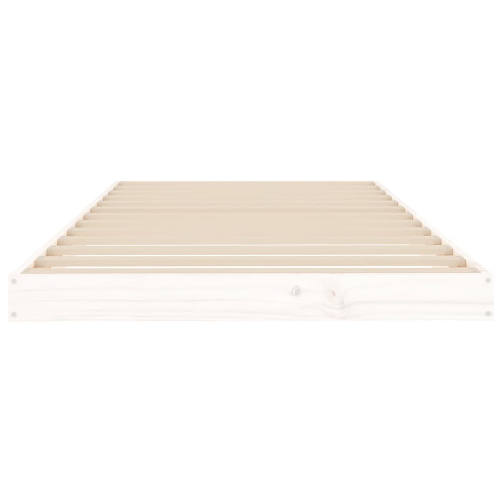 Cadre de lit sans matelas blanc 90x200 cm bois de pin massif - XIOS