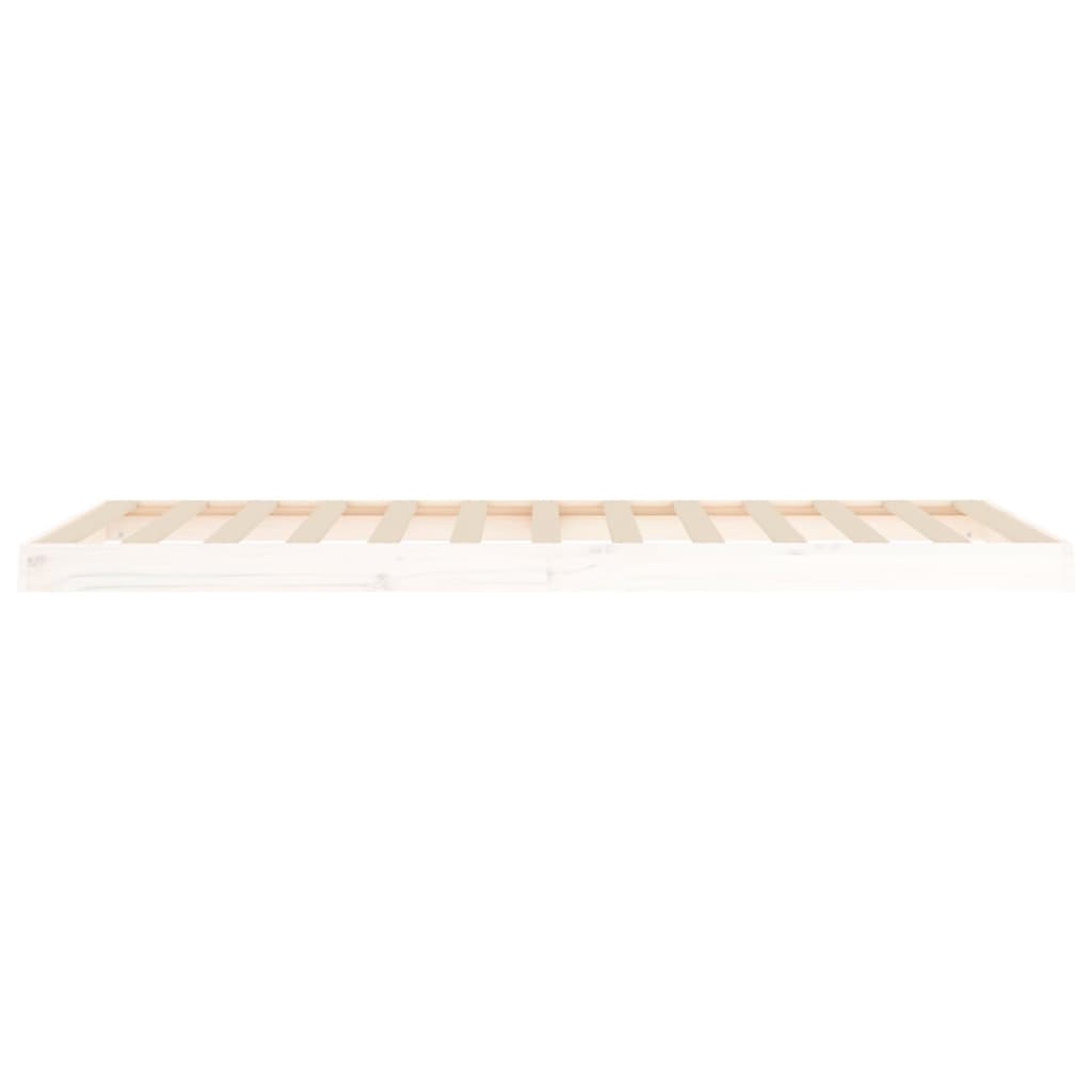 Cadre de lit sans matelas blanc 90x200 cm bois de pin massif - XIOS
