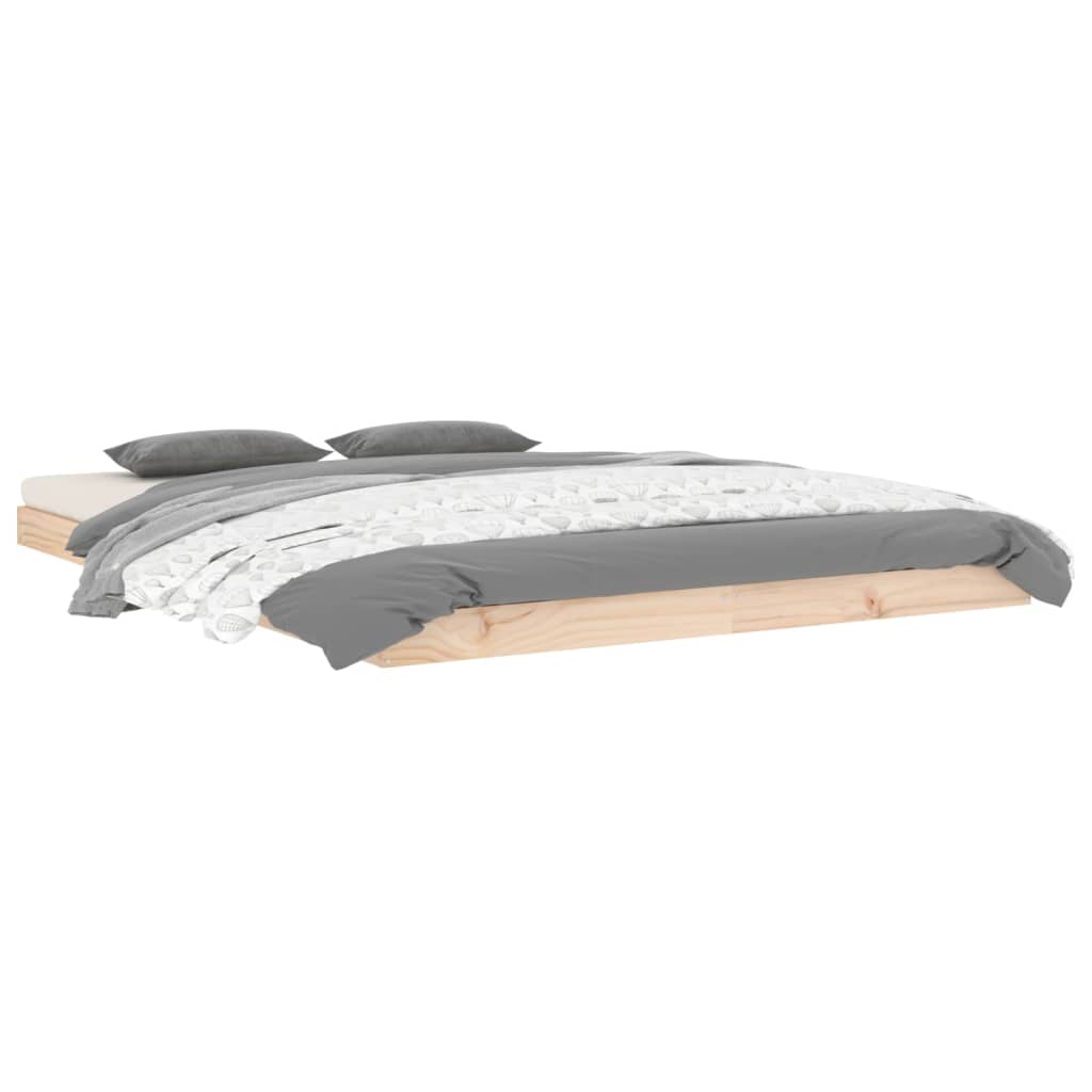 Cadre de lit sans matelas 140x190 cm bois de pin massif - XIOS