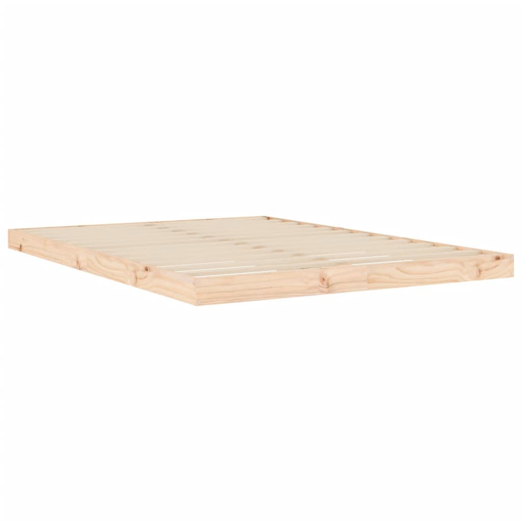 Cadre de lit sans matelas 135x190 cm bois de pin massif - XIOS