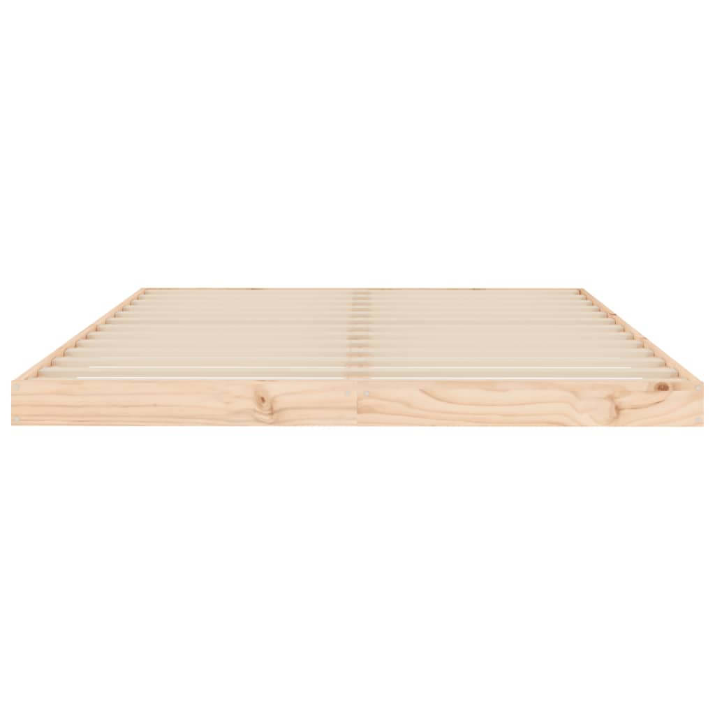 Cadre de lit sans matelas 135x190 cm bois de pin massif - XIOS