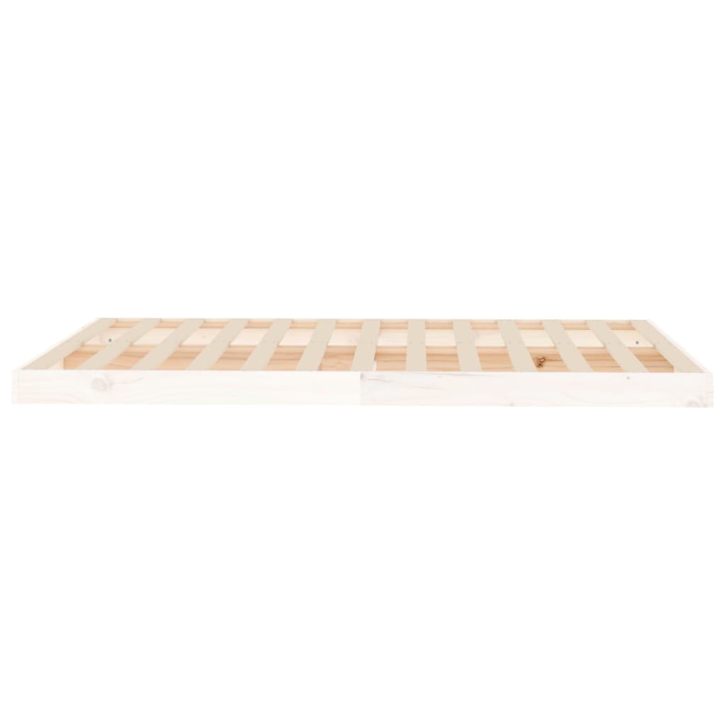 Cadre de lit sans matelas blanc 120x190 cm bois de pin massif - XIOS